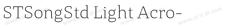 STSongStd Light Acro字体转换